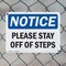 Signmission Please Stay Off Of Steps, 14 in W x Rectangle, Plastic OS-2PACK-NS-P-1014-L-17596 - alternate 6
